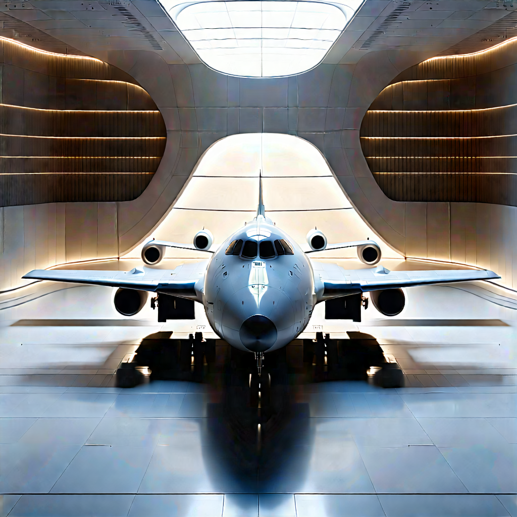Aerospace Technology In Research Center With Large White