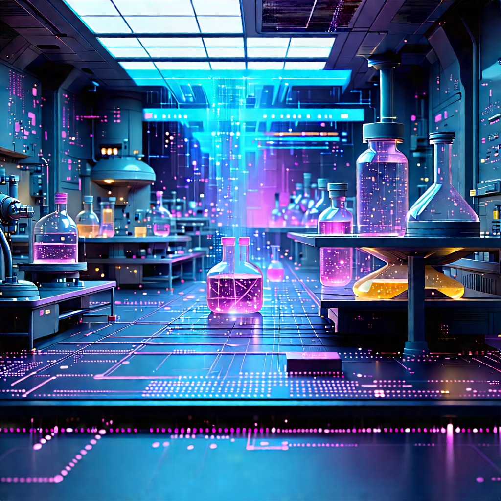 Futuristic research laboratory