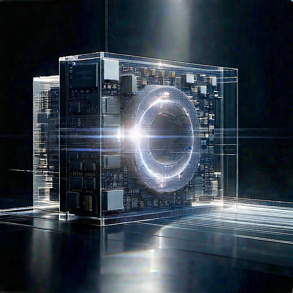 Quantum computer with laser scanning