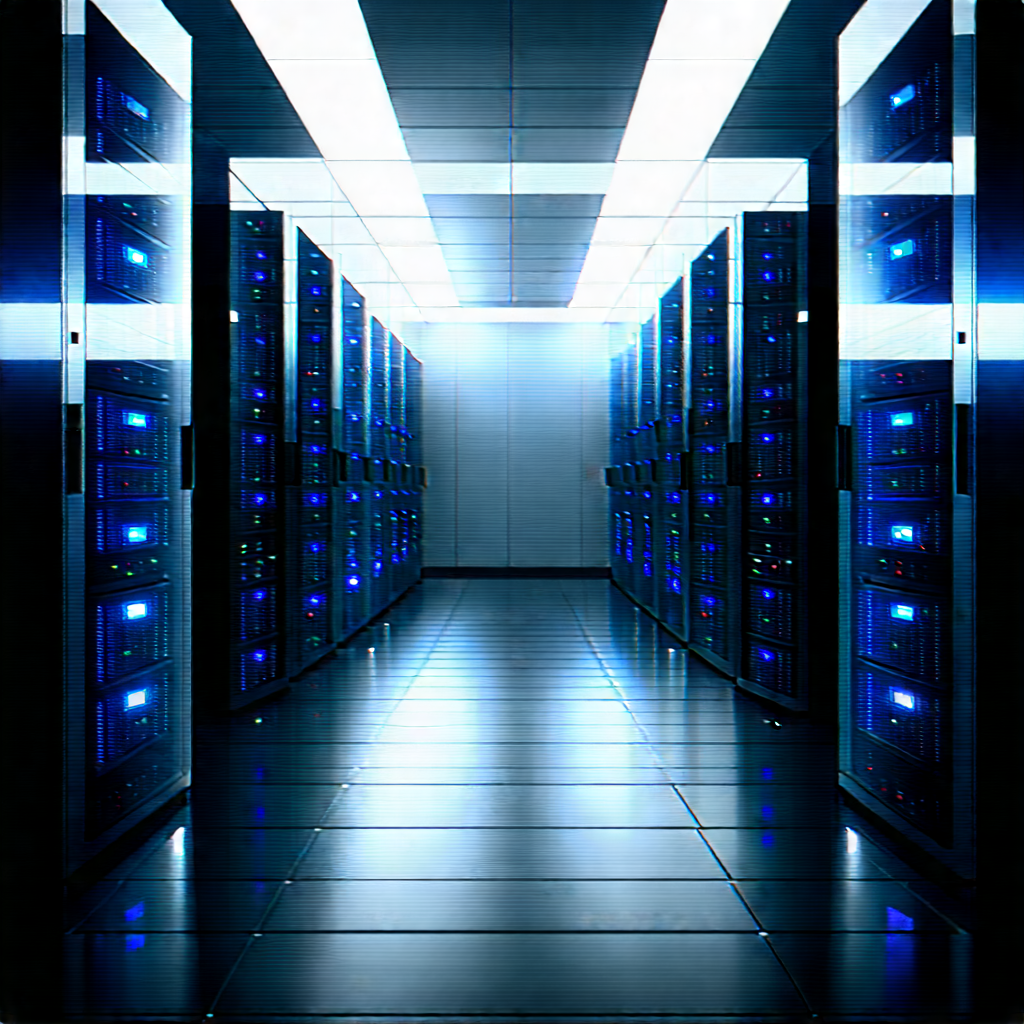 (futuristic:1.41) Server Room With Image, There