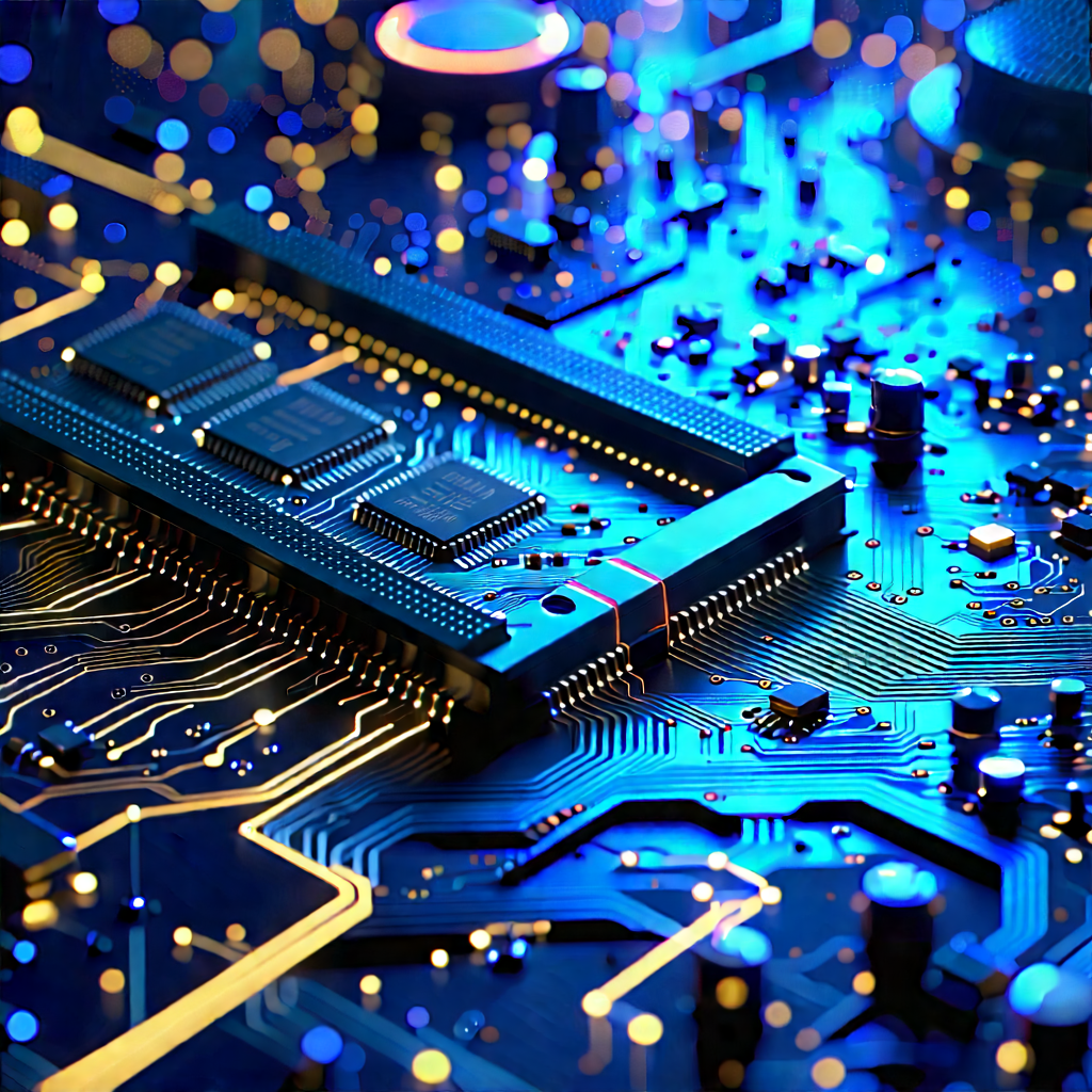 Close-up of electronic circuit