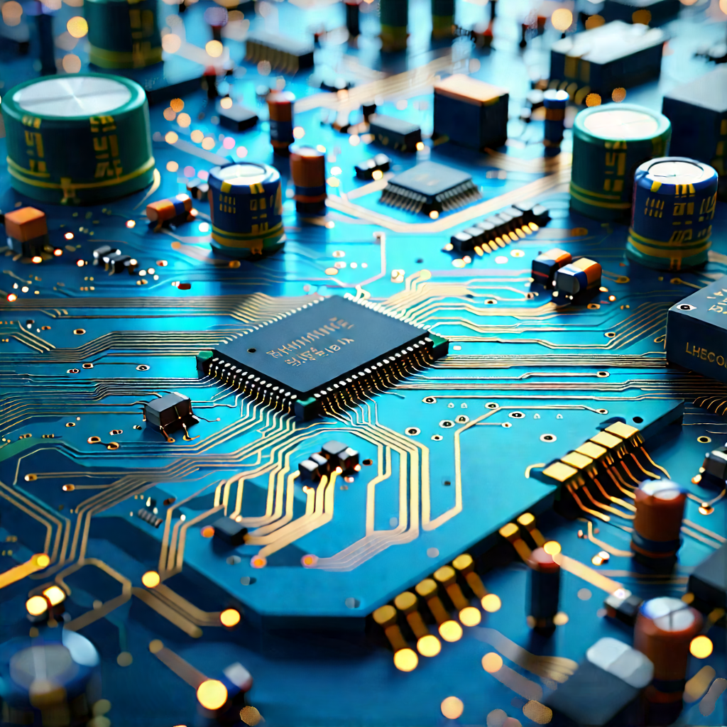 Close-up of electronic circuit