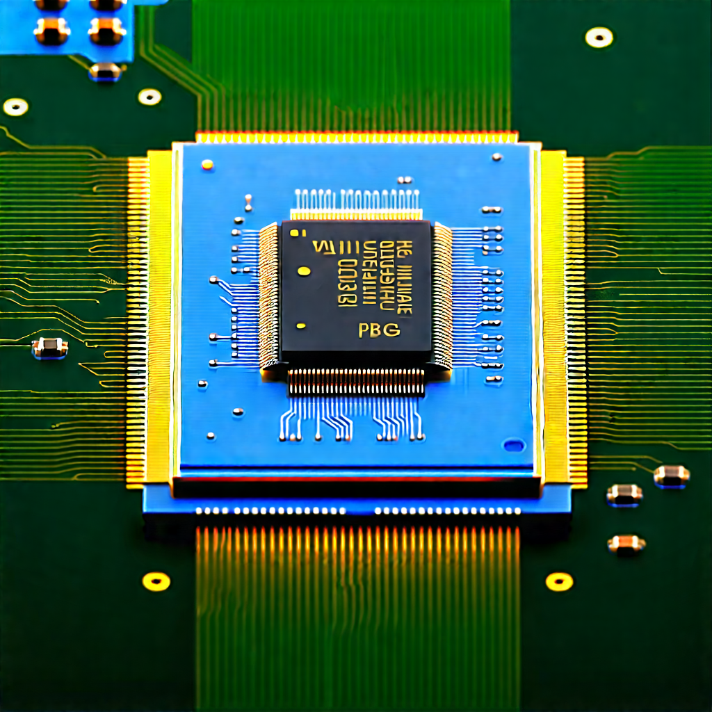Close-up Of Microprocessor With Computer Chip