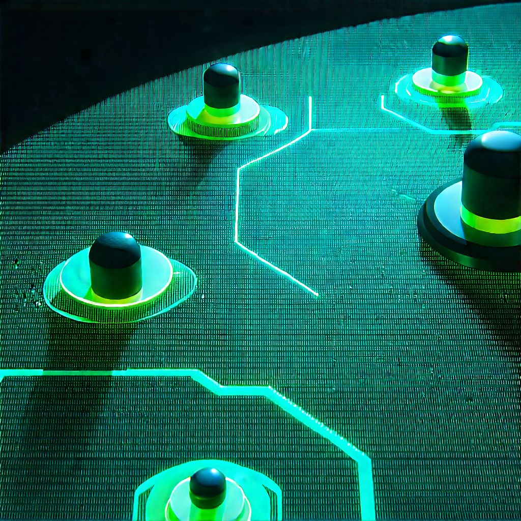 Close-up of sensor array