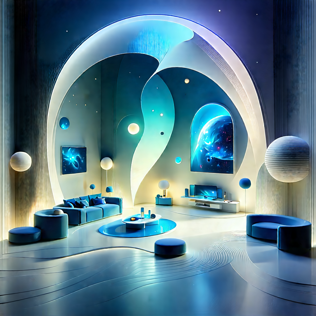 Futuristic Smart Home With Futuristic Living