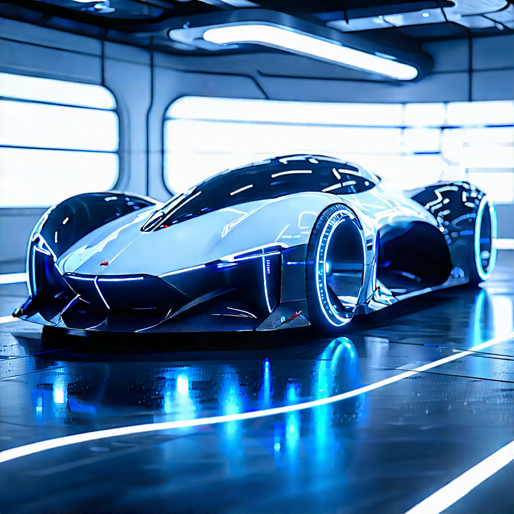 Innovative Electric Vehicle Design With Sleek Silver