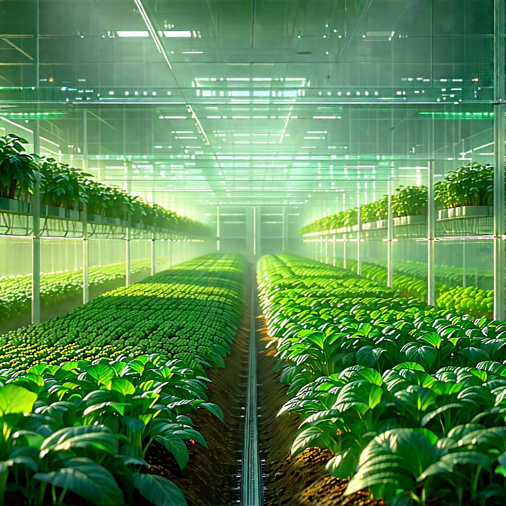 Agricultural Technology In Research Center With Large Indoor