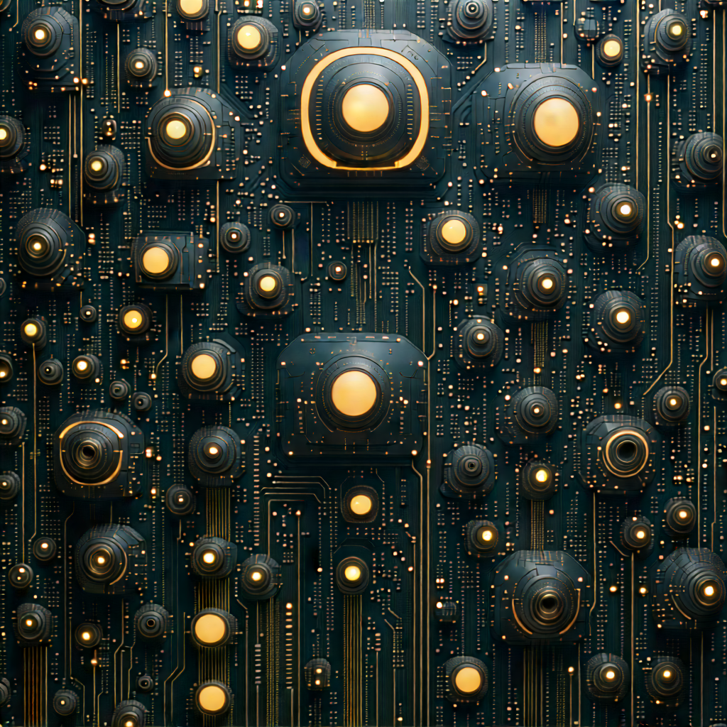 Close-up of sensor array
