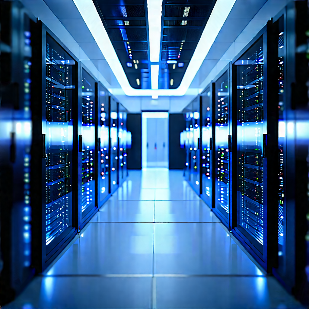 Futuristic Server Room With Image, There