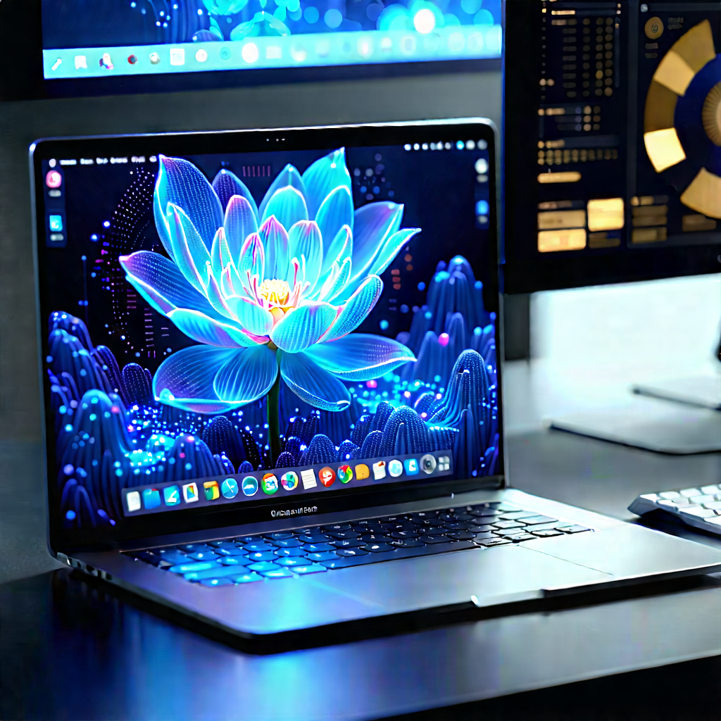 Laptop With Streaming Content With Laptop Computer