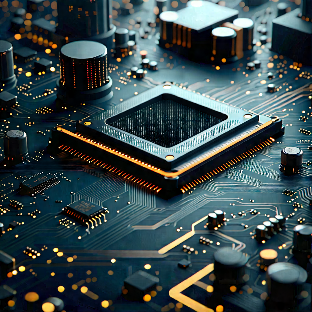 Close-up of electronic circuit