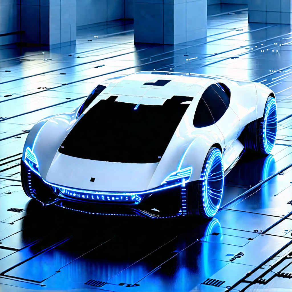 Innovative Electric Vehicle Design With White Sports