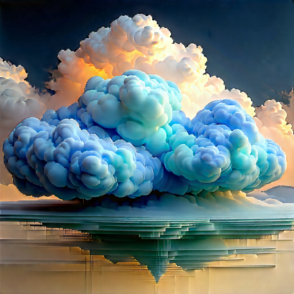 Cloud Computing Visualization With Large, Colorful