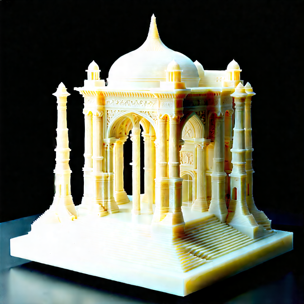 3d Printer With Laser Scanning With White Model