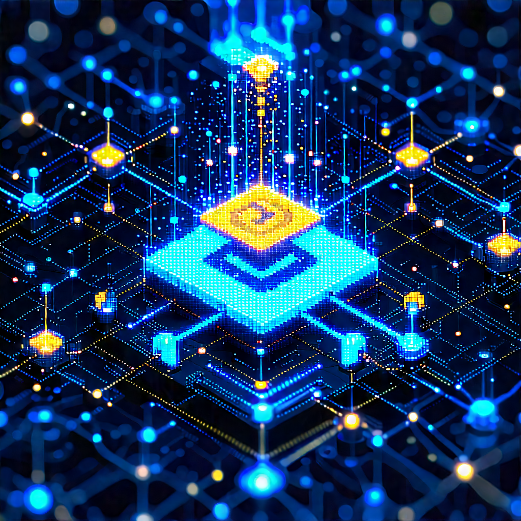 Blockchain Network Visualization With Image, There