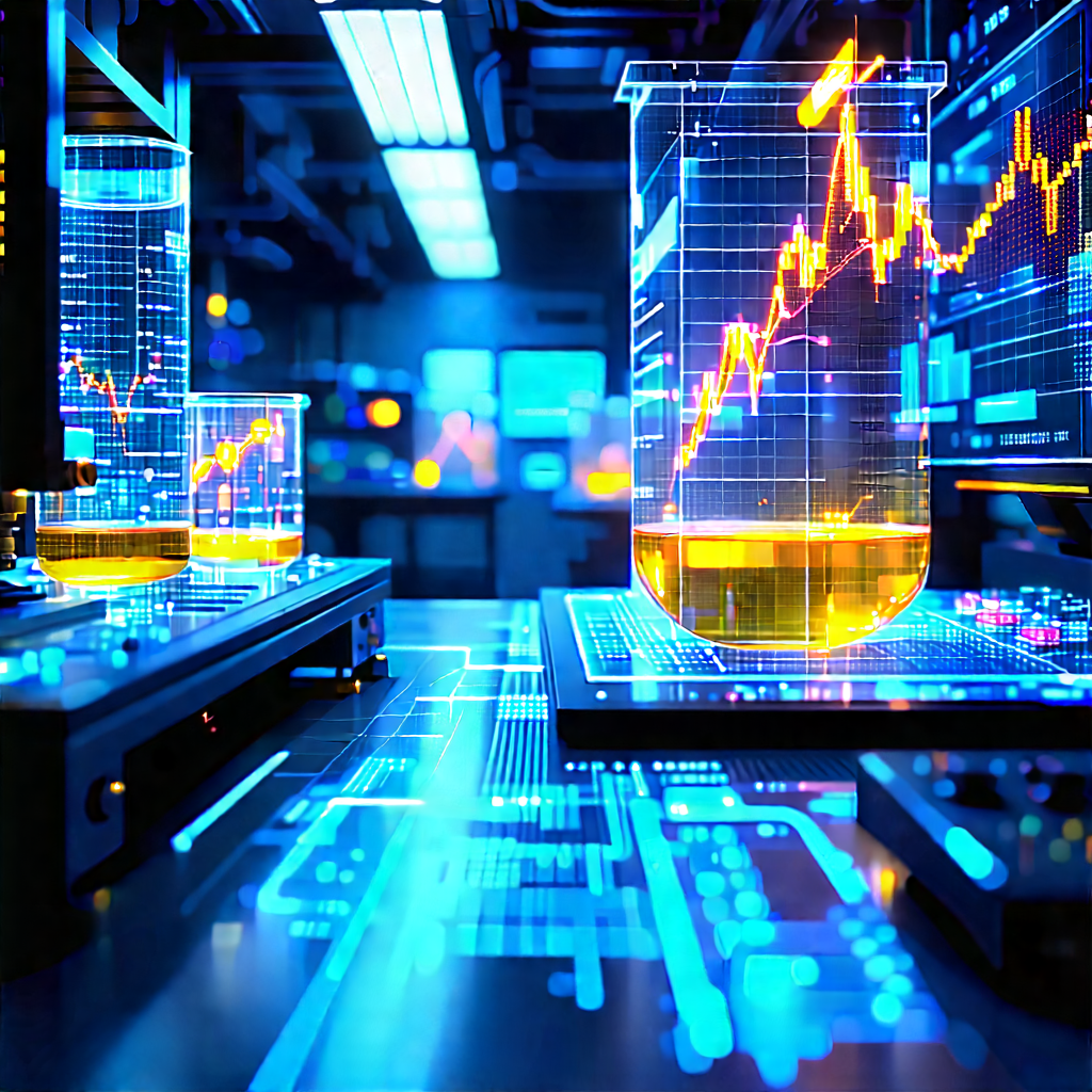 Financial Technology In Modern Laboratory With Image, There