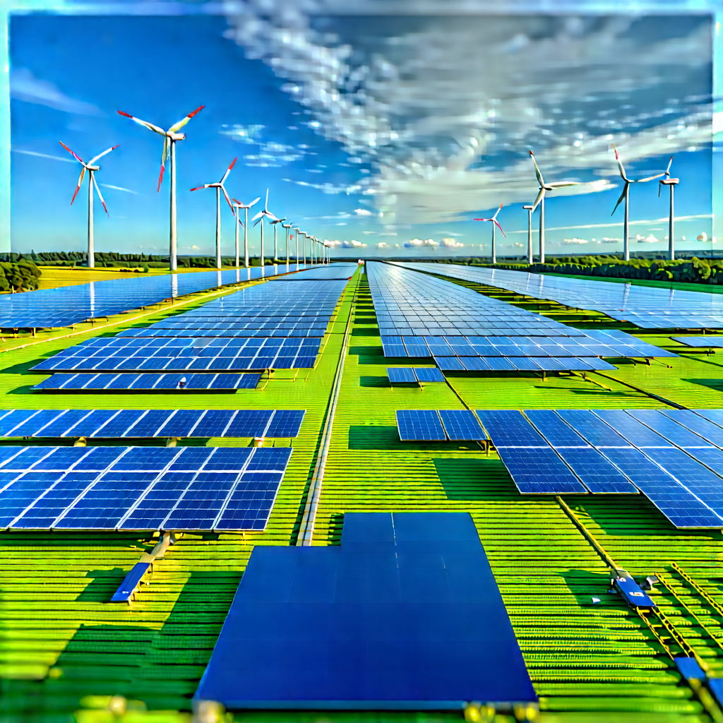 Innovative Renewable Energy (design:1.17) With Large Field