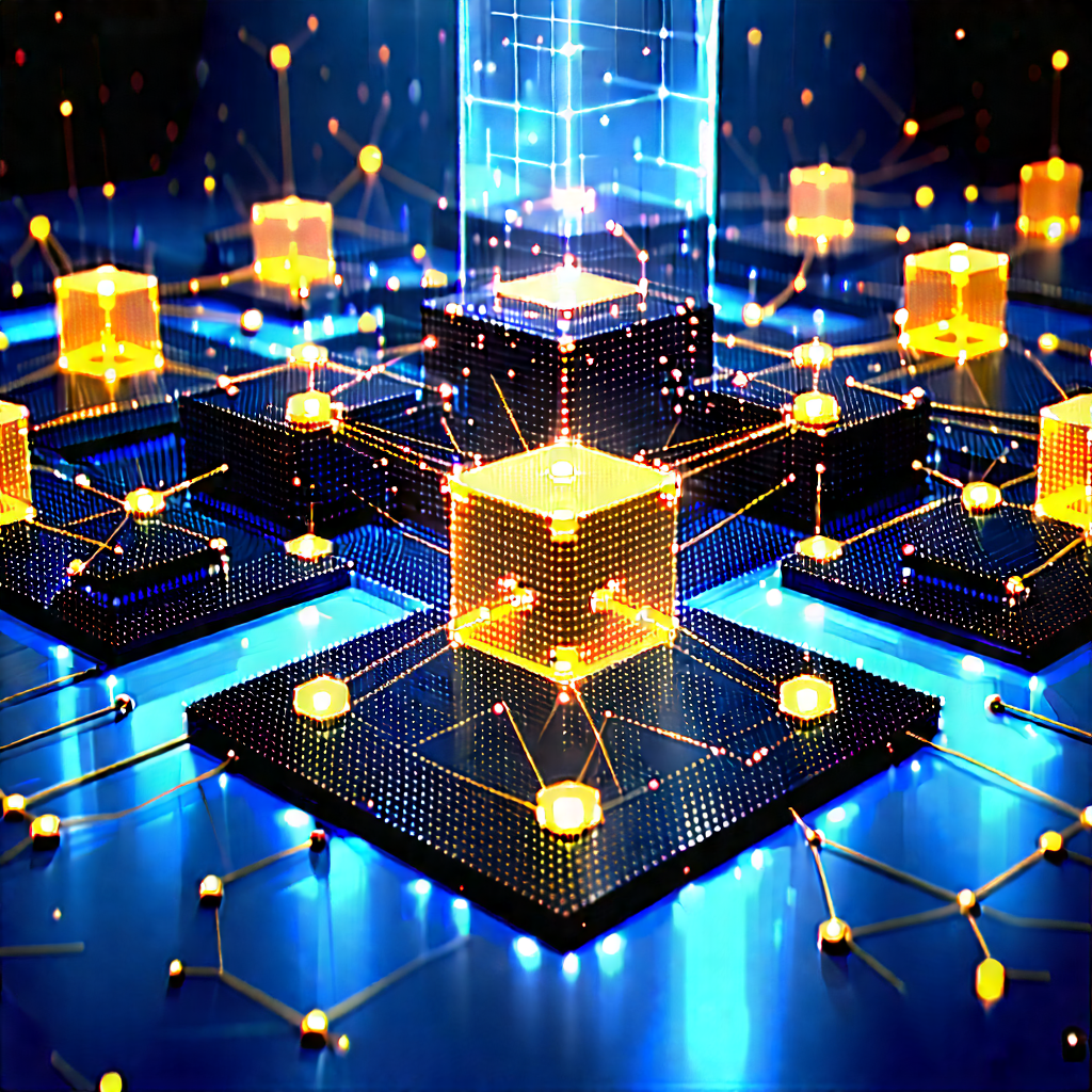 Blockchain Network Visualization With Image, There