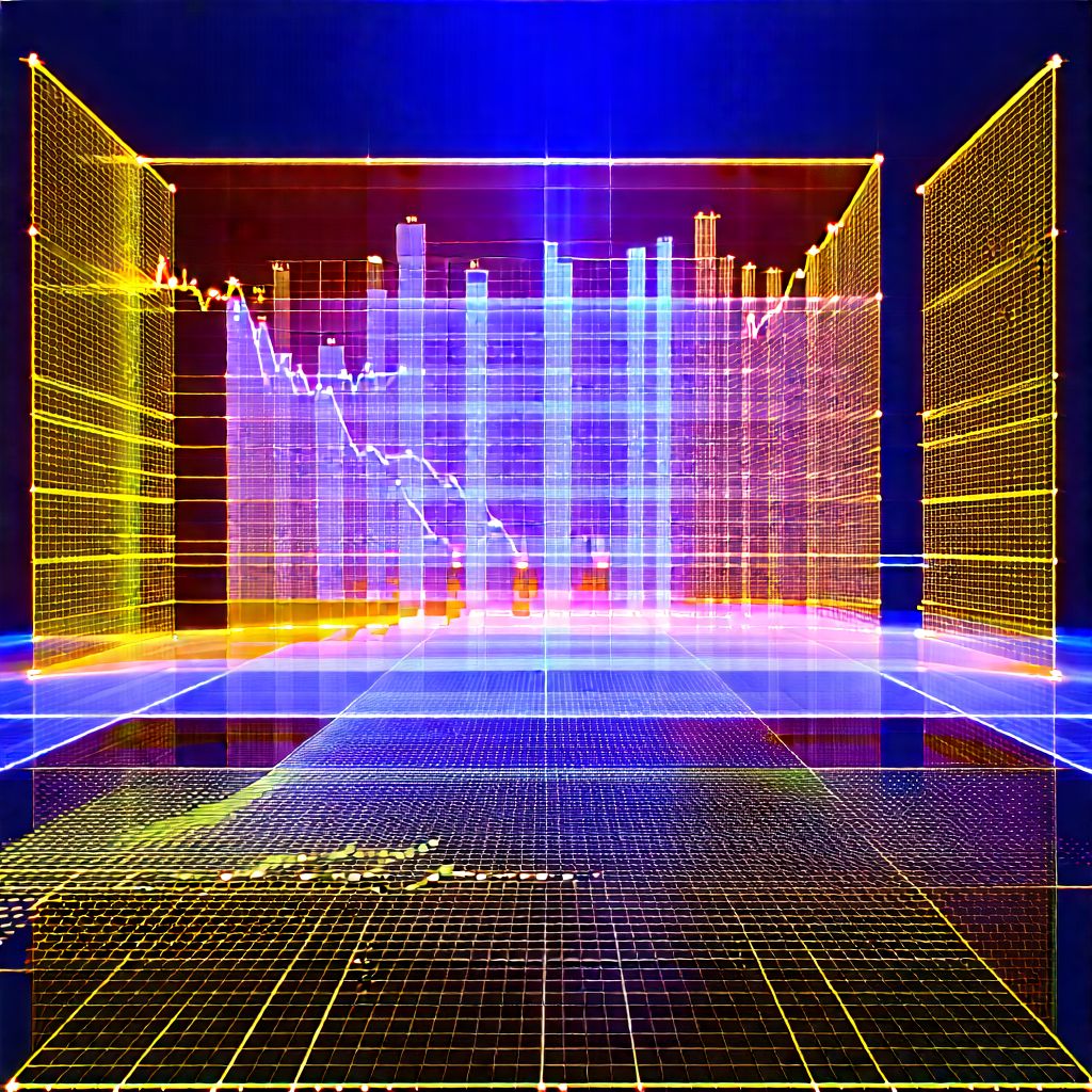 Financial Technology In Research Center With Futuristic Scene