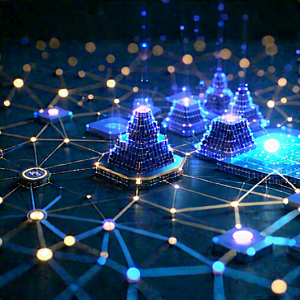Blockchain Network Visualization With Image, There