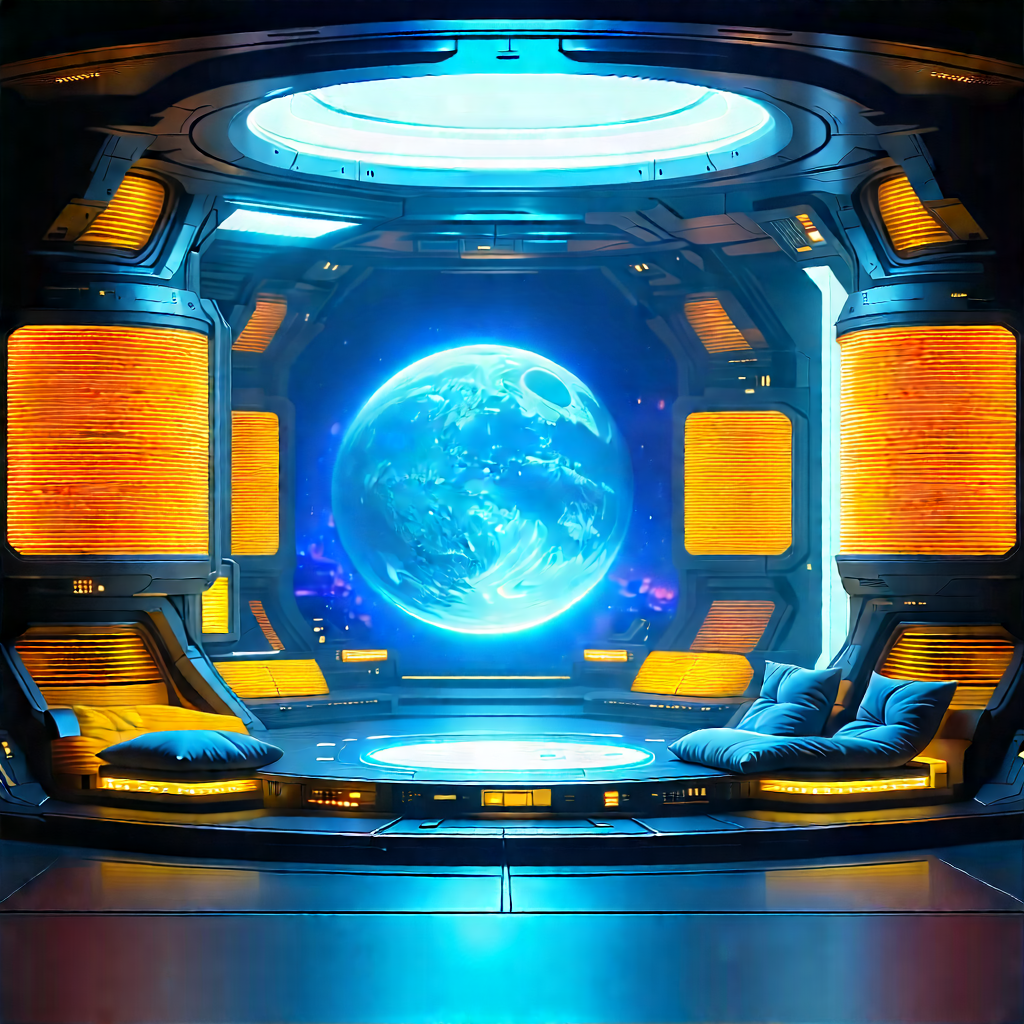 Futuristic Tech Startup Office With Image, There