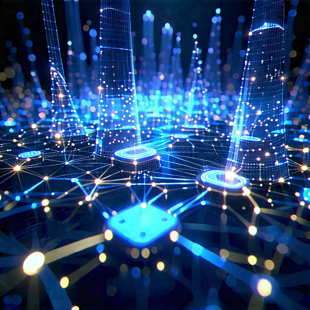 Blockchain Network Visualization With Image, There