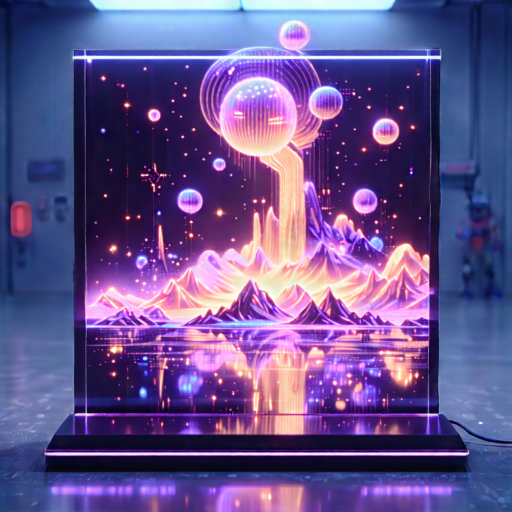 Entertainment Technology In Manufacturing Facility With Purple Blue