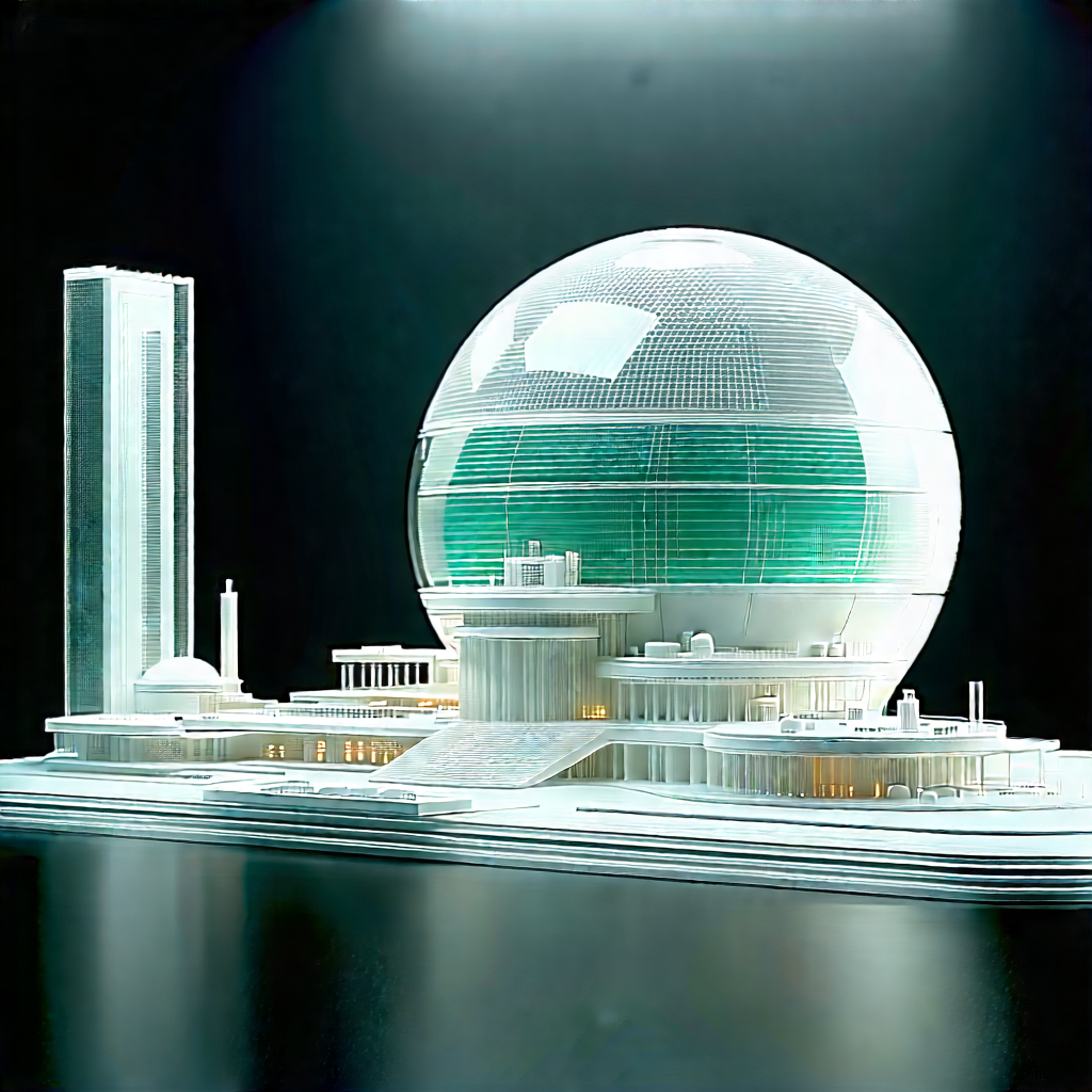 Futuristic research laboratory