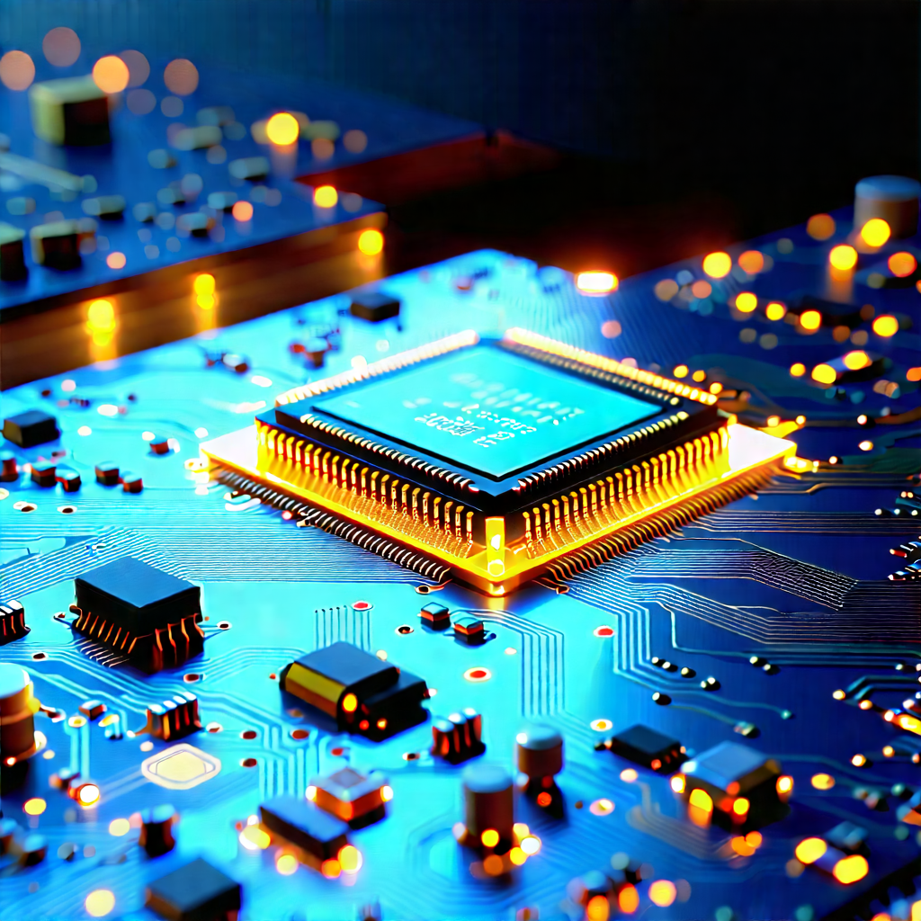 Close-up of electronic circuit
