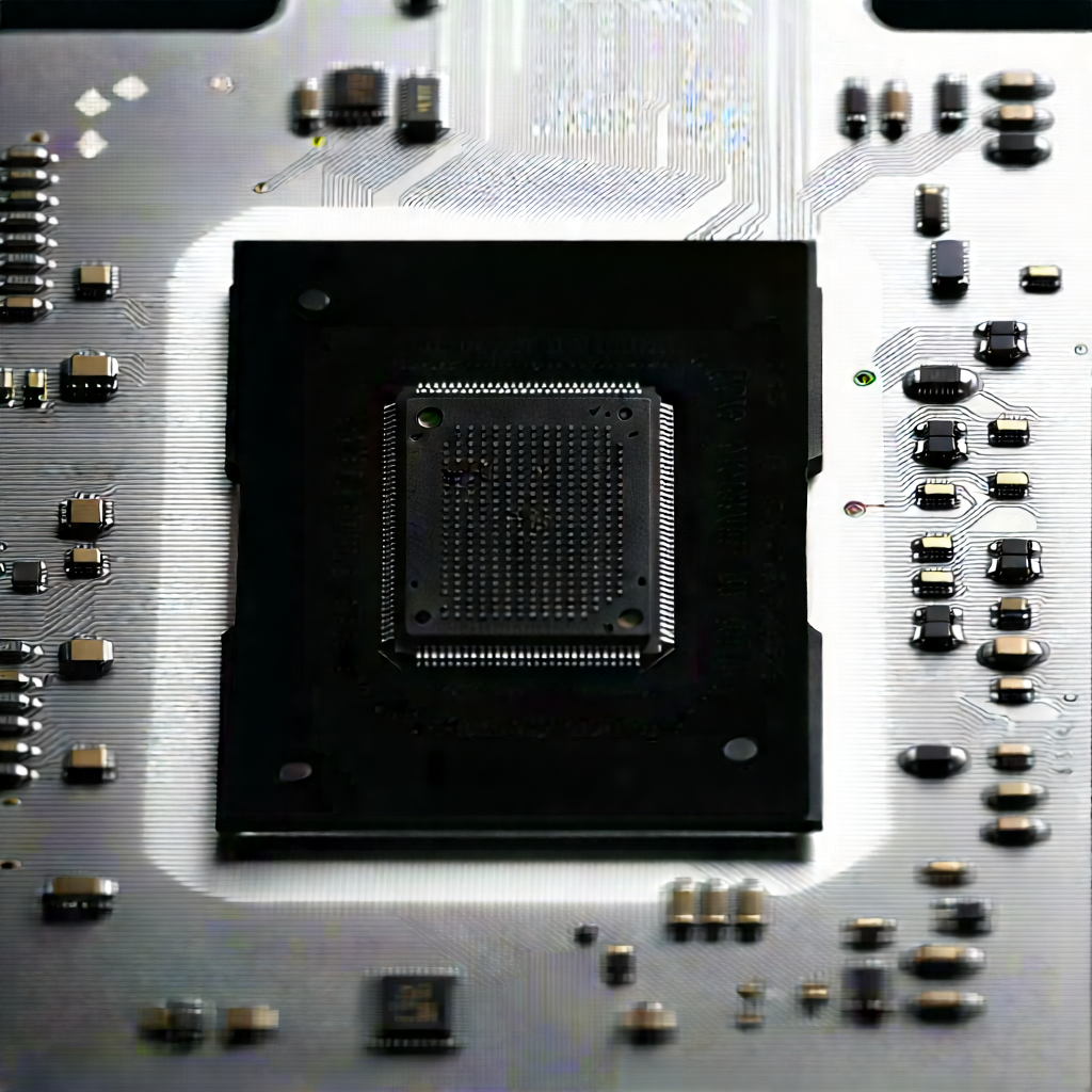 Close-up of microprocessor