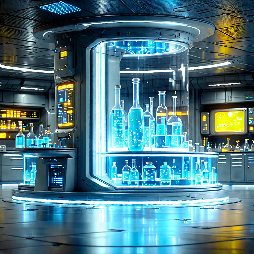 Futuristic Research Laboratory With Futuristic Setting,