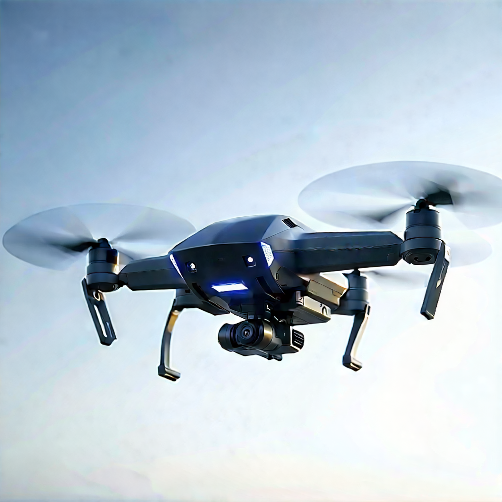 Drone With User Interface With Black Drone