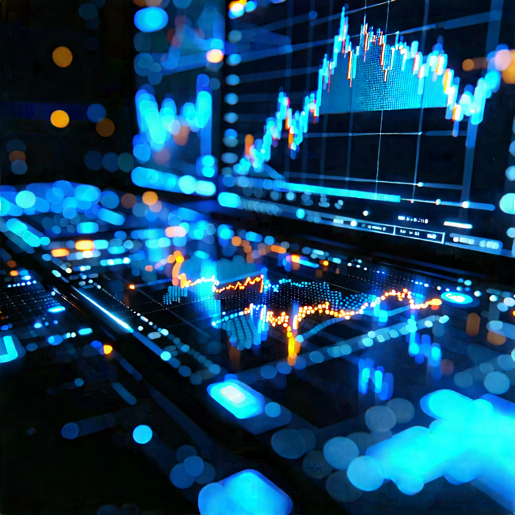 Financial Technology In (design:1.33) Studio With Computer Screen