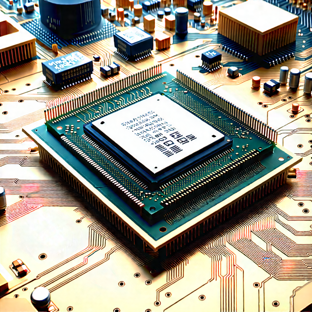 Close-up of microprocessor