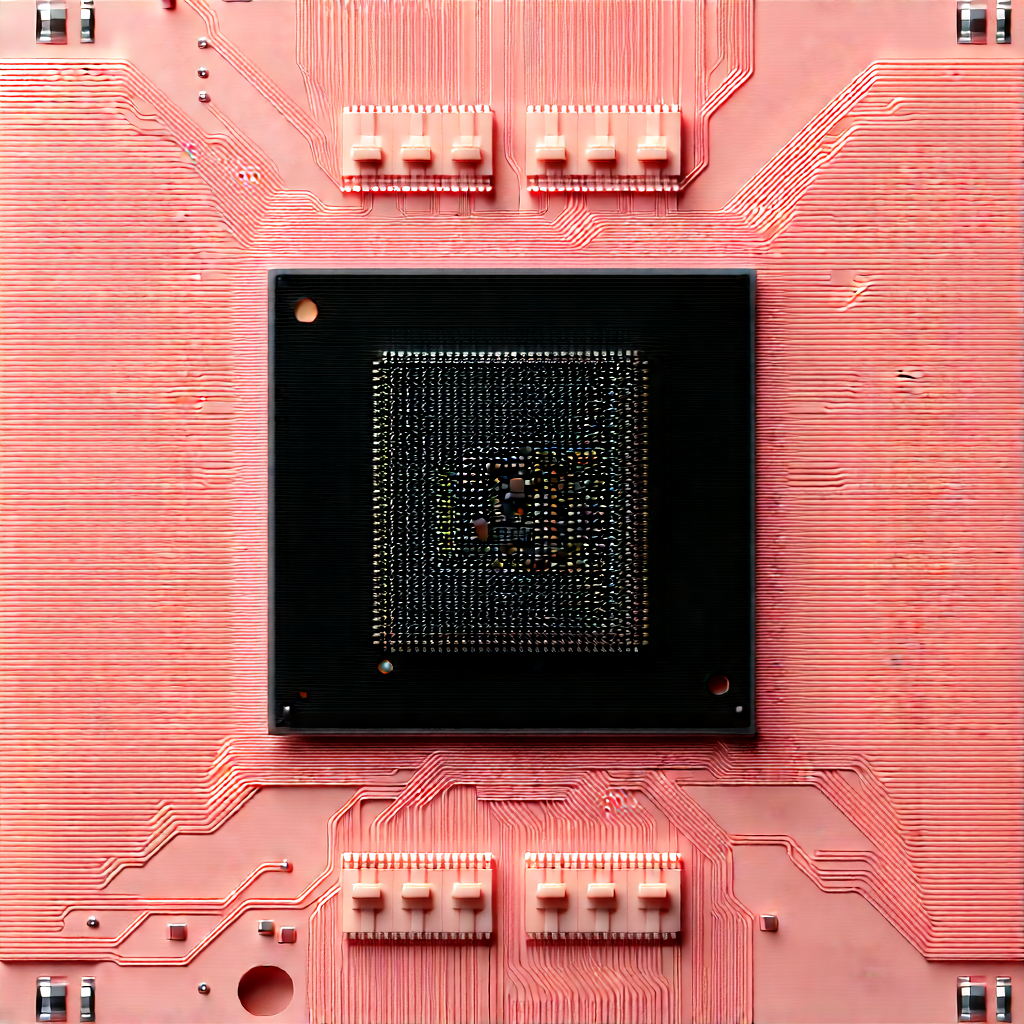 Close-up of microprocessor