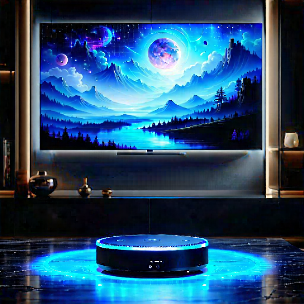 Smart Home Device With Streaming Content With Large Flat