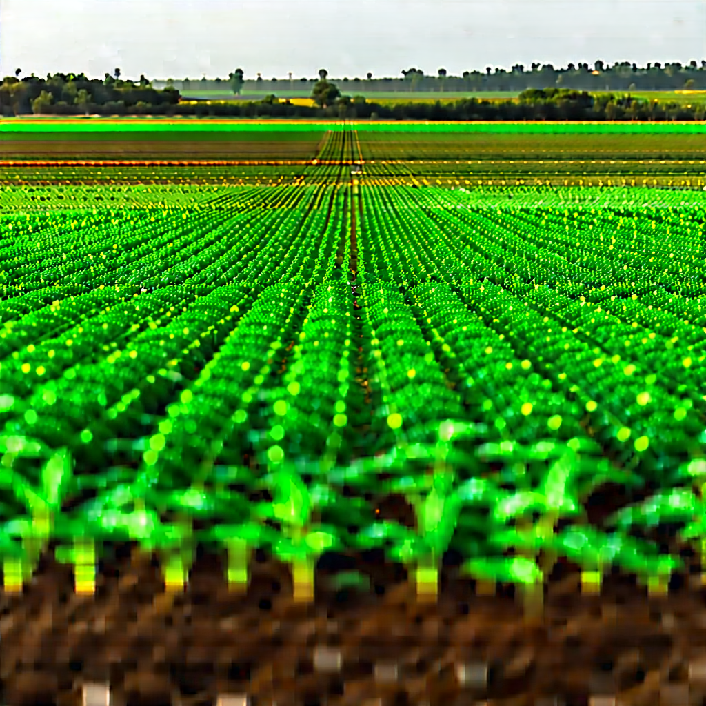 Agricultural Technology In Research Center With Large, Lush