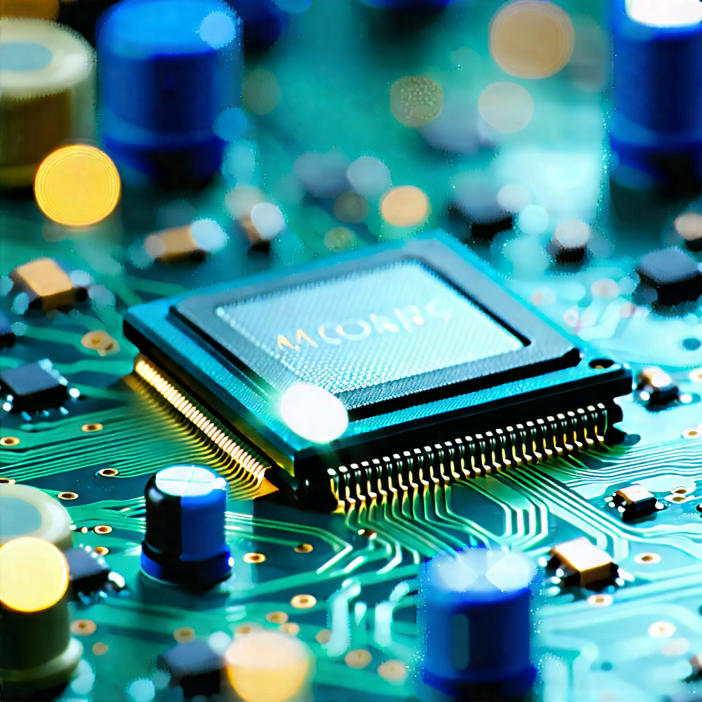 Close-up of microprocessor