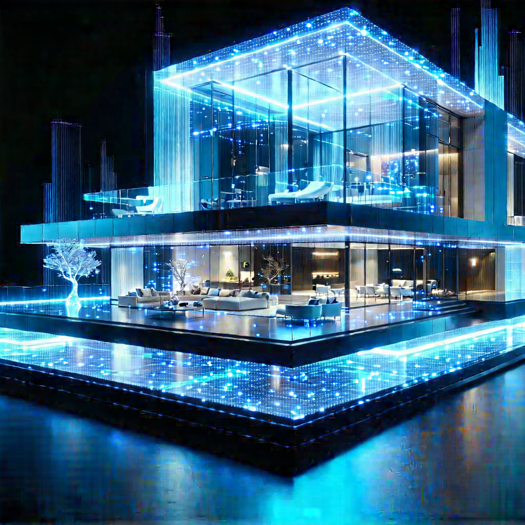 Futuristic Smart Home With Large, Modern