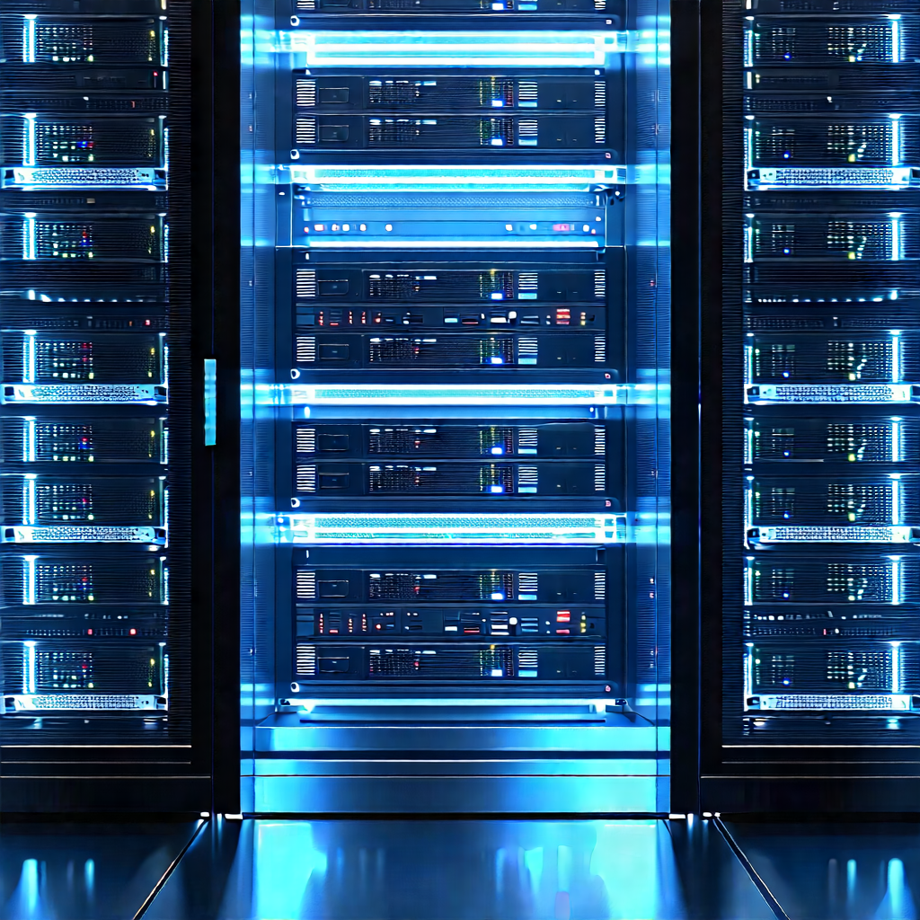 Server rack with laser scanning