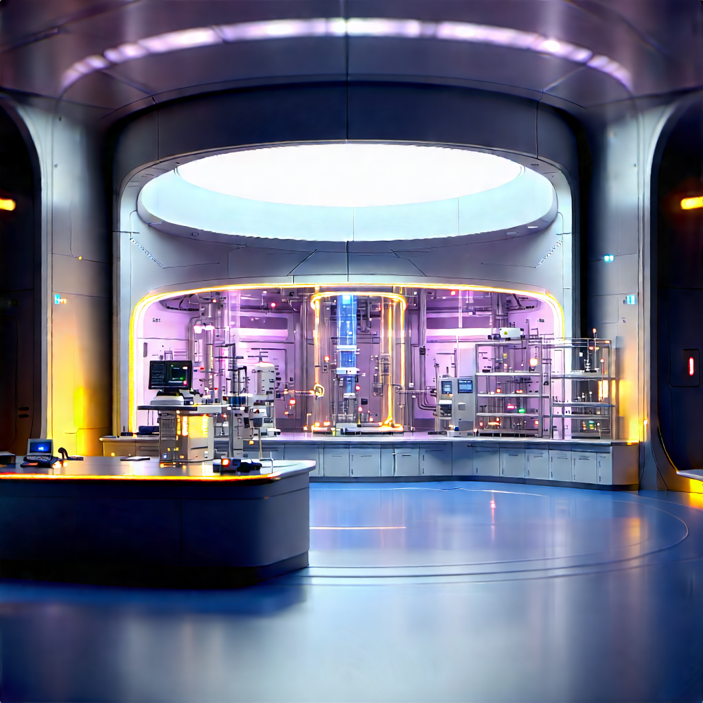 Futuristic research laboratory