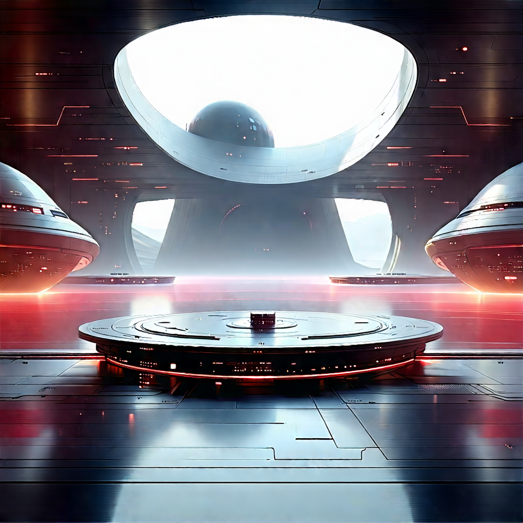Futuristic Digital Workspace With Image, There