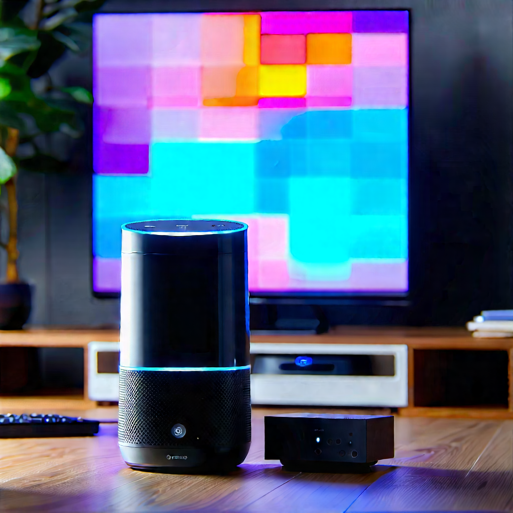 Smart Home Device With Streaming Content With Room Large