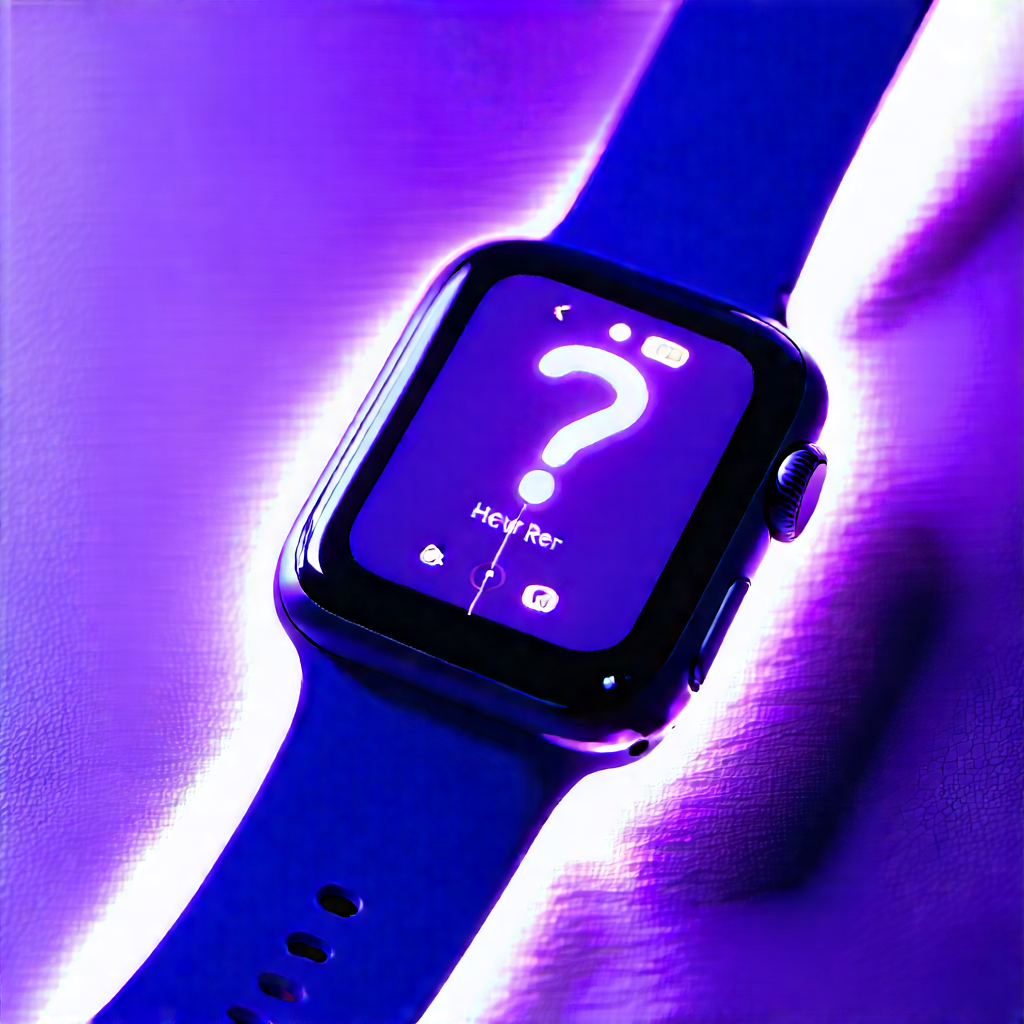 Smart watch with glowing screen