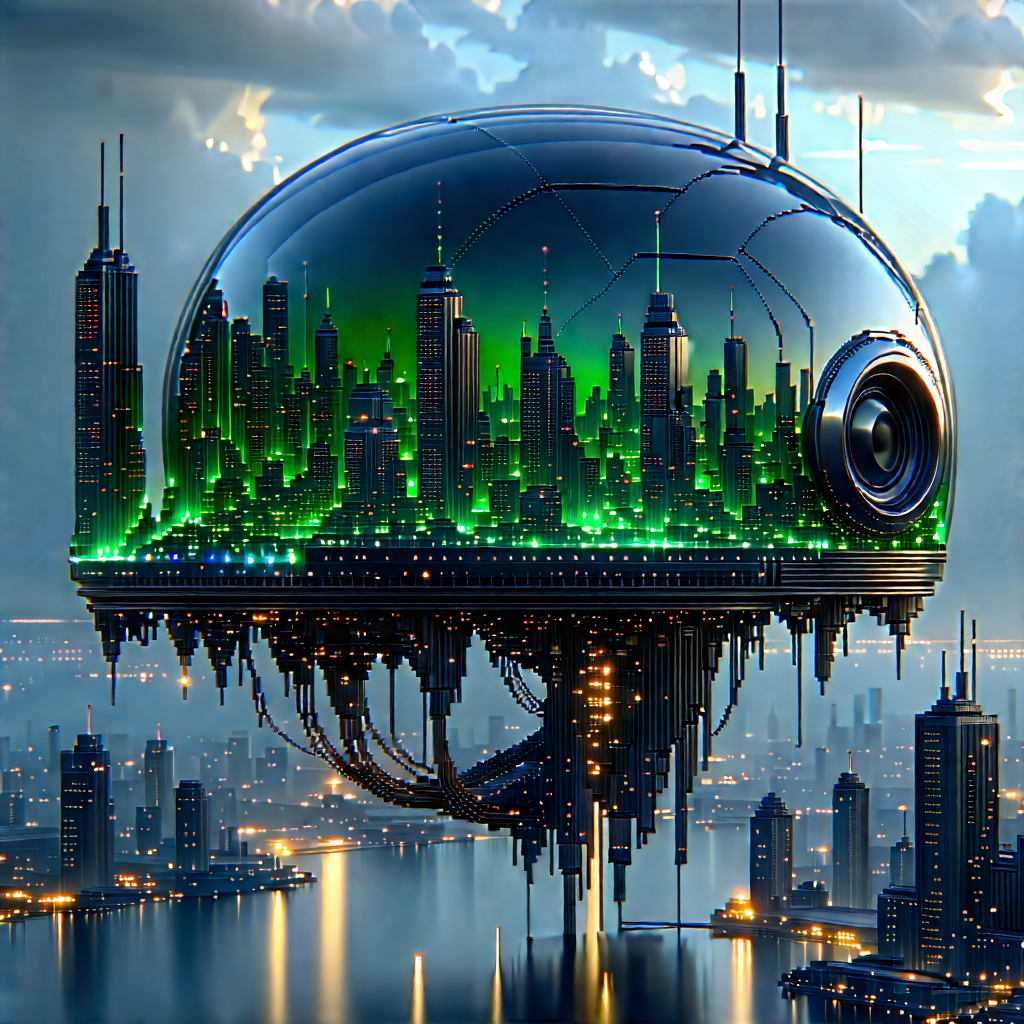Artificial Intelligence Visualization With Futuristic Cityscape,