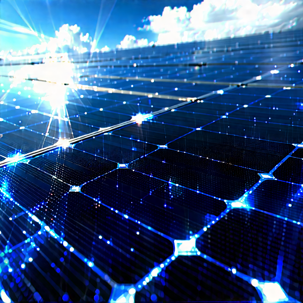 Solar Panel With Data Streams With Solar Panel
