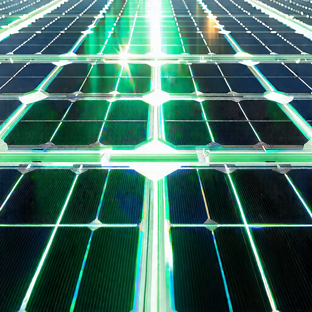 Solar panel with holographic projection