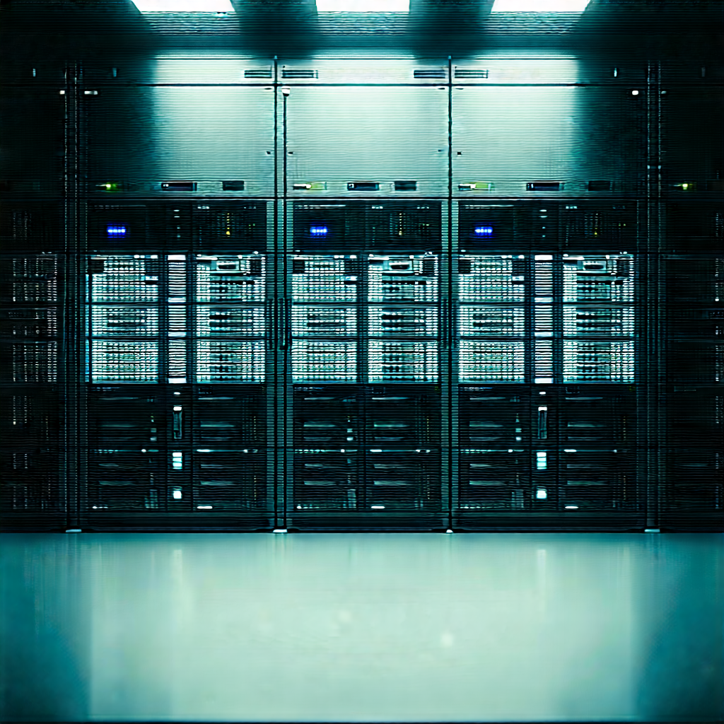 (futuristic:1.13) Server Room With Large Room