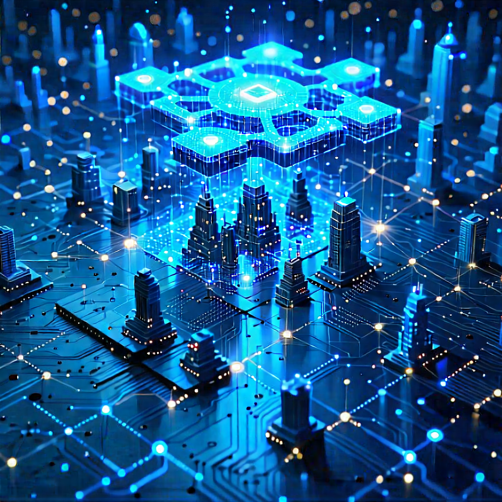 Blockchain Network Visualization With Image, There
