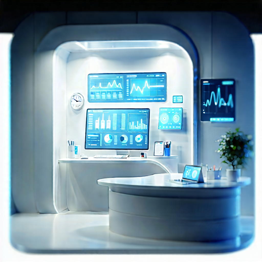 Healthcare Technology In Tech Office With Futuristic Office